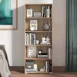 MADDIE - libreria cinque ripiani moderno minimal in legno