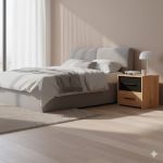 CADDIE - comodino due cassetti moderno minimal in legno