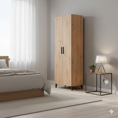 JOSIE - armadio due ante moderno minimal in legno