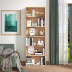 MADDIE - libreria sei ripiani moderno minimal in legno