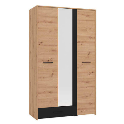 CADDIE - armadio tre ante moderno minimal in legno