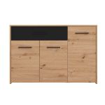 CADDIE - comò tre ante un cassetto moderno minimal in legno