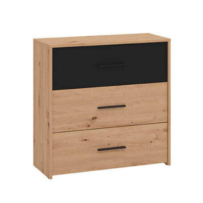 CADDIE - comò tre cassetti moderno minimal in legno