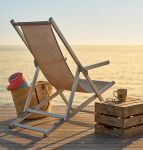 sdraio mare prendisole pieghevole in alluminio e textilene cm 98 x 67,5 x 106 h