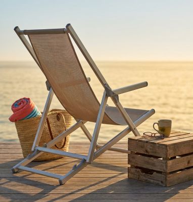 sdraio mare prendisole pieghevole in alluminio e textilene cm 98 x 67,5 x 106 h