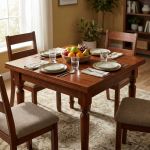 GEORDIE - tavolo da pranzo allungabile a libro in legno massello bianco gamba tornita cm 100 X 100/200