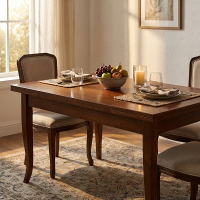 DONNY - tavolo da pranzo allungabile in legno massello cm 85 X 160/200/240