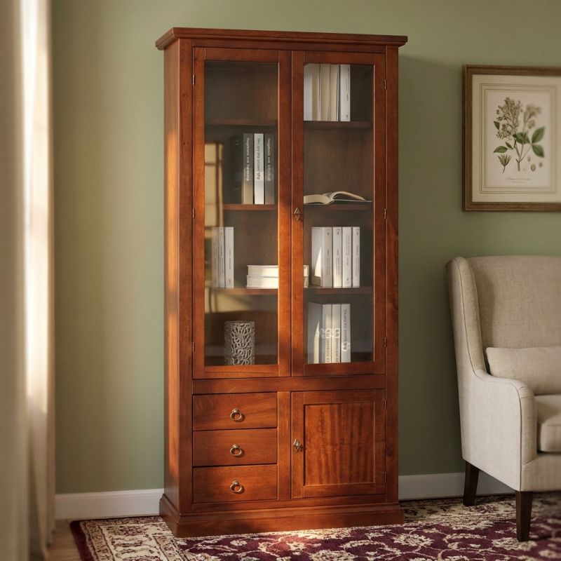 KAITLYNN - mobile con vetrina in legno massello