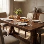 DUSTIN - tavolo da pranzo allungabile in legno massello cm 180/225/270/315/360 X 100