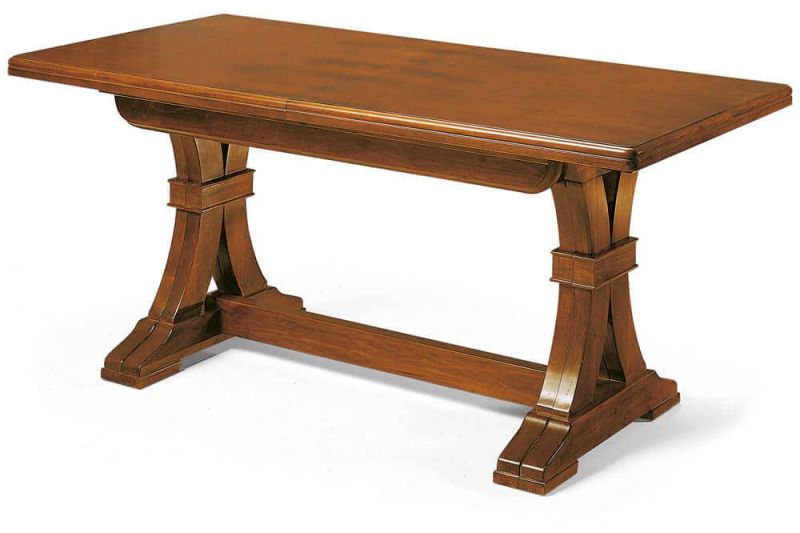 DUSTIN - tavolo da pranzo allungabile in legno massello cm 180/225/270/315/360 X 100