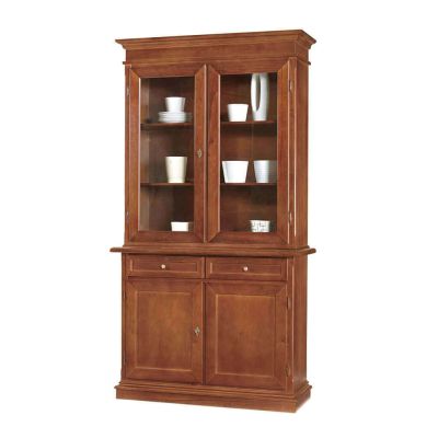 JAQUELINE - credenza con vetrina in legno massello