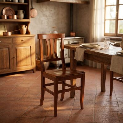 ISABELLE - sedia curve in legno massello