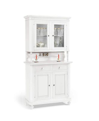 CHELSEY - credenza con vetrina in legno massello