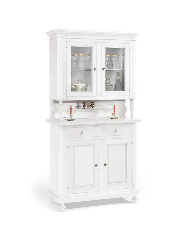 CHELSEY - credenza con vetrina in legno massello