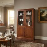 DANIELLE - mobile con vetrina in legno massello cm 120 x 41 x 187 h