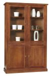 DANIELLE - mobile con vetrina in legno massello cm 120 x 41 x 187 h