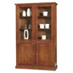 DANIELLE - mobile con vetrina in legno massello cm 120 x 41 x 187 h