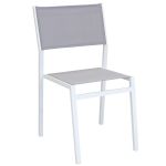 AULUS - sedia da giardino in alluminio e textilene impilabile