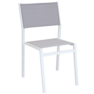 AULUS - sedia da giardino in alluminio e textilene impilabile