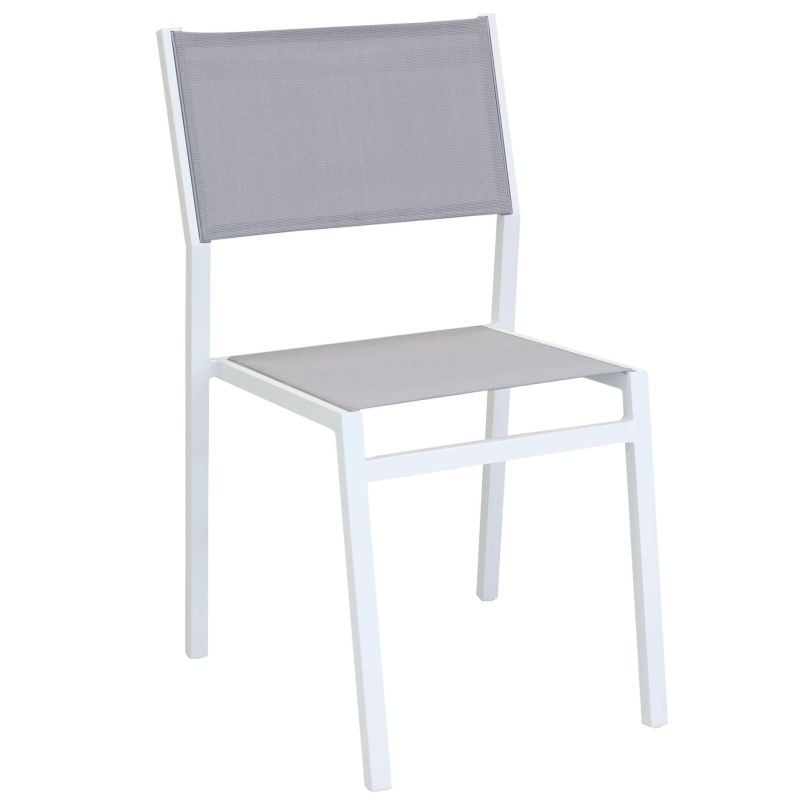 AULUS - sedia da giardino in alluminio e textilene impilabile