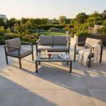 AULUS - salotto da giardino in alluminio 4 posti