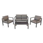 AULUS - salotto da giardino in alluminio 4 posti