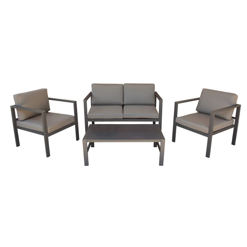 AULUS - salotto da giardino in alluminio 4 posti