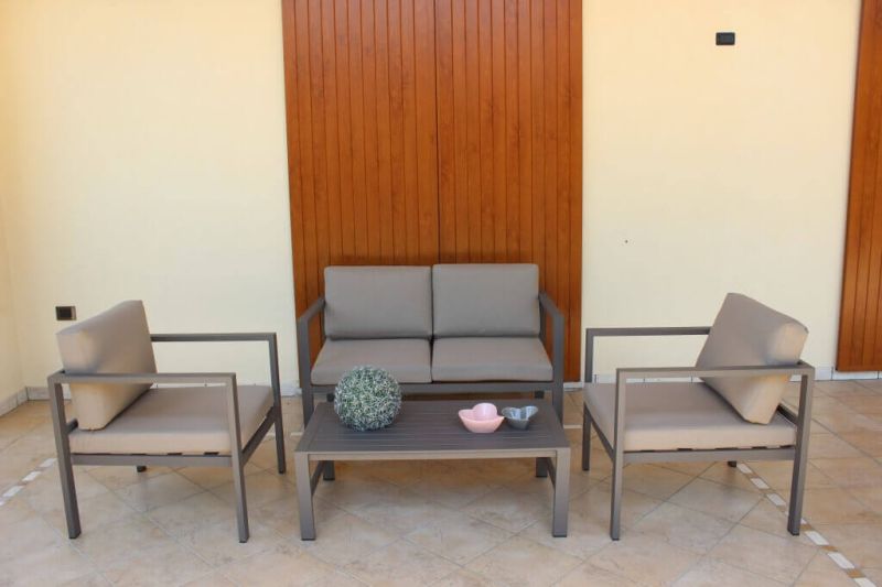 AULUS - salotto da giardino in alluminio 4 posti