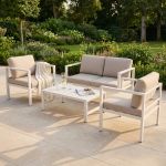 AULUS - salotto da giardino in alluminio 4 posti