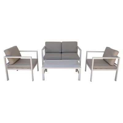 AULUS - salotto da giardino in alluminio 4 posti