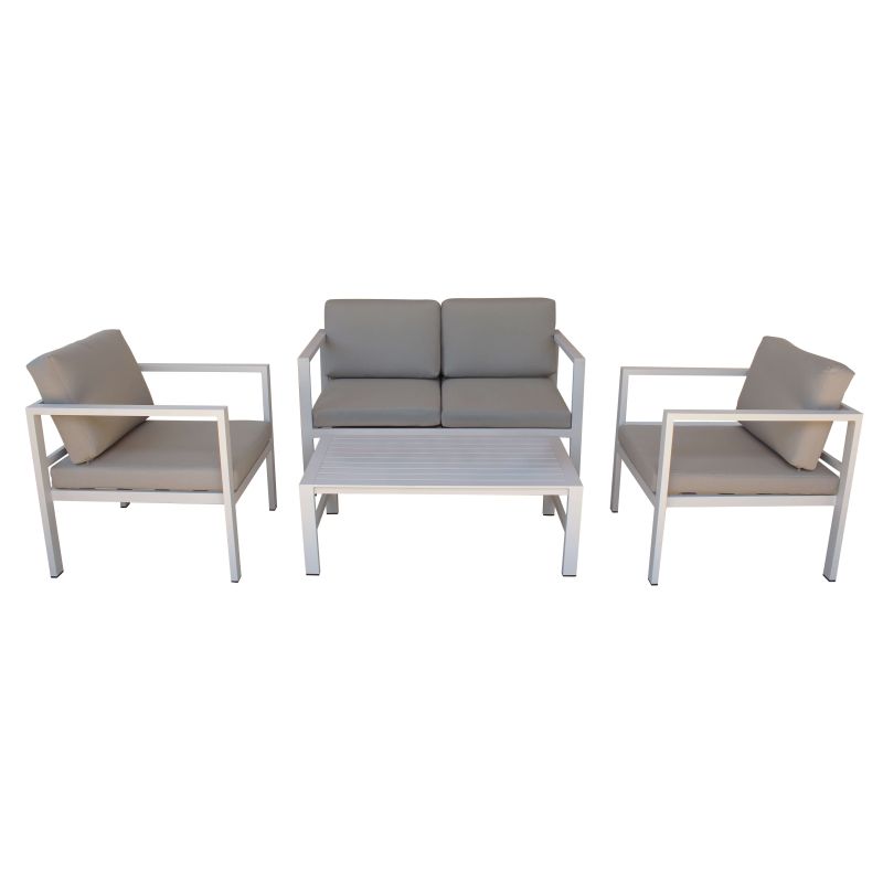 AULUS - salotto da giardino in alluminio 4 posti