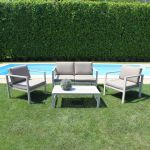 AULUS - salotto da giardino in alluminio 4 posti