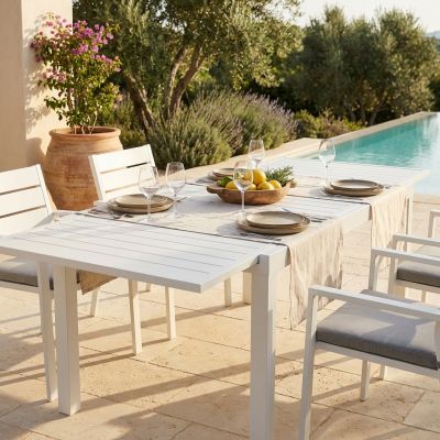 DEXTER - tavolo da giardino allungabile in alluminio da 160 x 90 cm