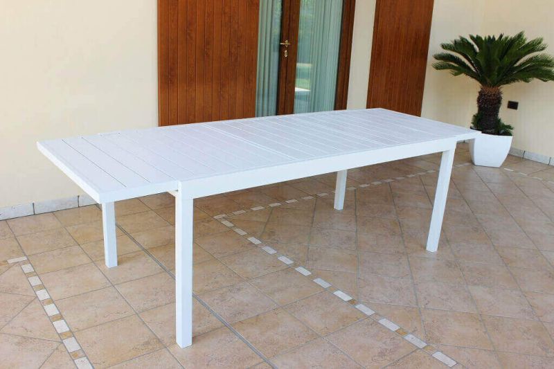 DEXTER - tavolo da giardino allungabile in alluminio da 160 x 90 cm