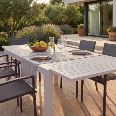 DEXTER - tavolo da giardino allungabile in alluminio da 160 x 90 cm