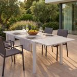 DEXTER - tavolo da giardino allungabile in alluminio da 160 x 90 cm