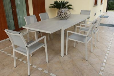 DEXTER - tavolo da giardino allungabile in alluminio da 160 x 90 cm