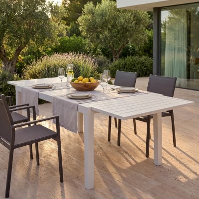 DEXTER - tavolo da giardino allungabile in alluminio da 160 x 90 cm