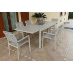 DEXTER - tavolo da giardino allungabile in alluminio da 200 x 100 cm