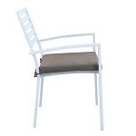 DEXTER - poltrona da giardino in alluminio impilabile con cuscino