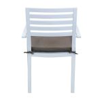 DEXTER - poltrona da giardino in alluminio impilabile con cuscino