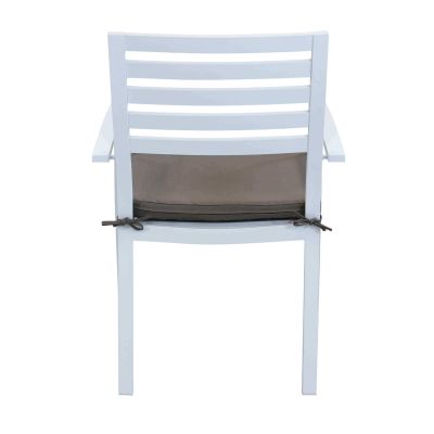 DEXTER - poltrona da giardino in alluminio impilabile con cuscino