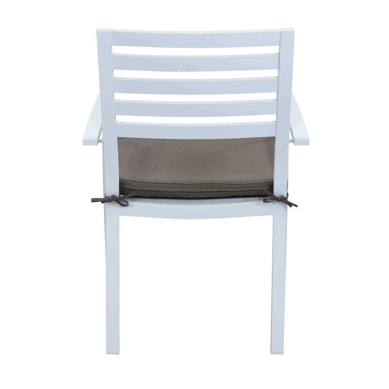DEXTER - poltrona da giardino in alluminio impilabile con cuscino
