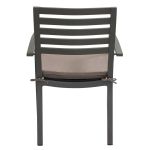 DEXTER - poltrona da giardino in alluminio impilabile con cuscino