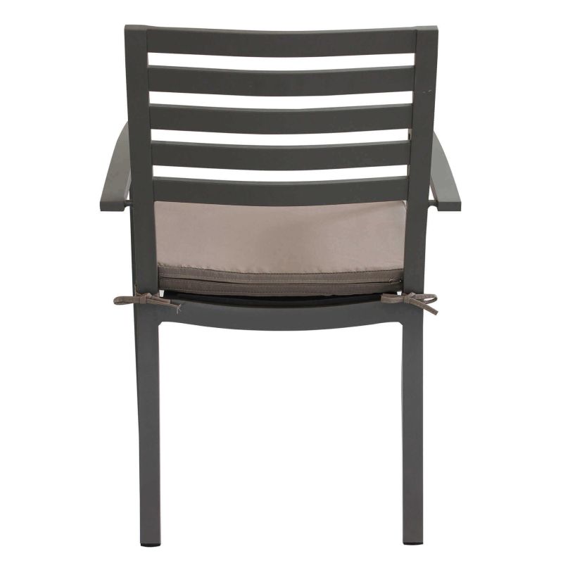 DEXTER - poltrona da giardino in alluminio impilabile con cuscino