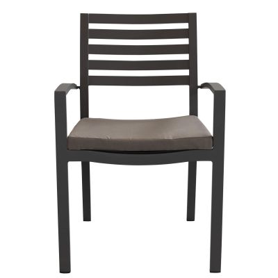 DEXTER - poltrona da giardino in alluminio impilabile con cuscino