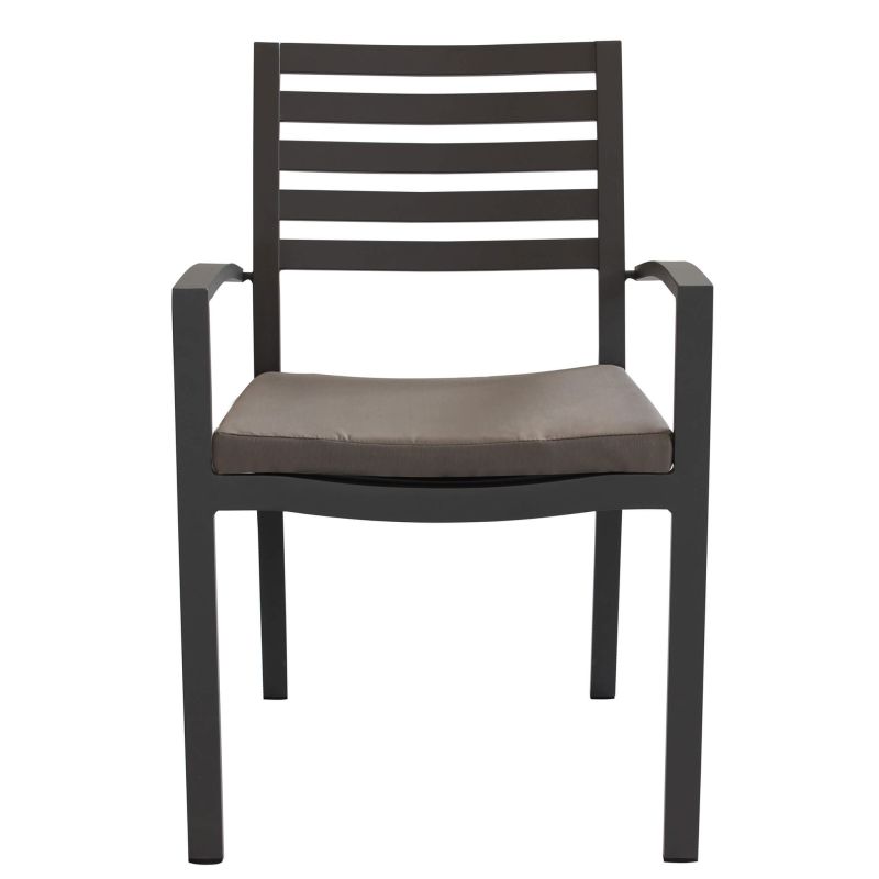 DEXTER - poltrona da giardino in alluminio impilabile con cuscino