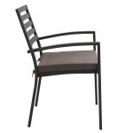 DEXTER - poltrona da giardino in alluminio impilabile con cuscino