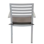 DEXTER - poltrona da giardino in alluminio impilabile con cuscino
