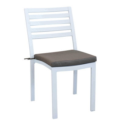 DEXTER - sedia da giardino in alluminio impilabile con cuscino
